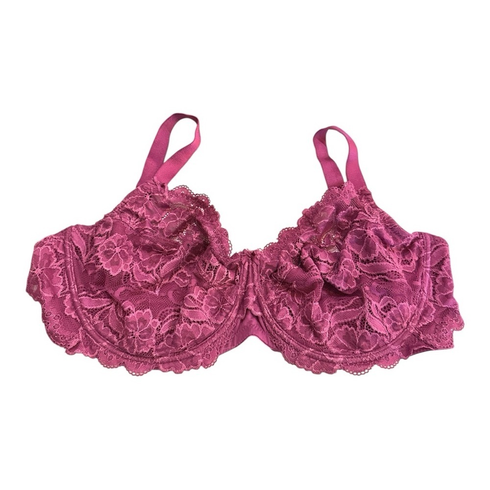Delimira W006 Lace Underwire Bra 34G
Magenta Deep Rose Pre-Loved